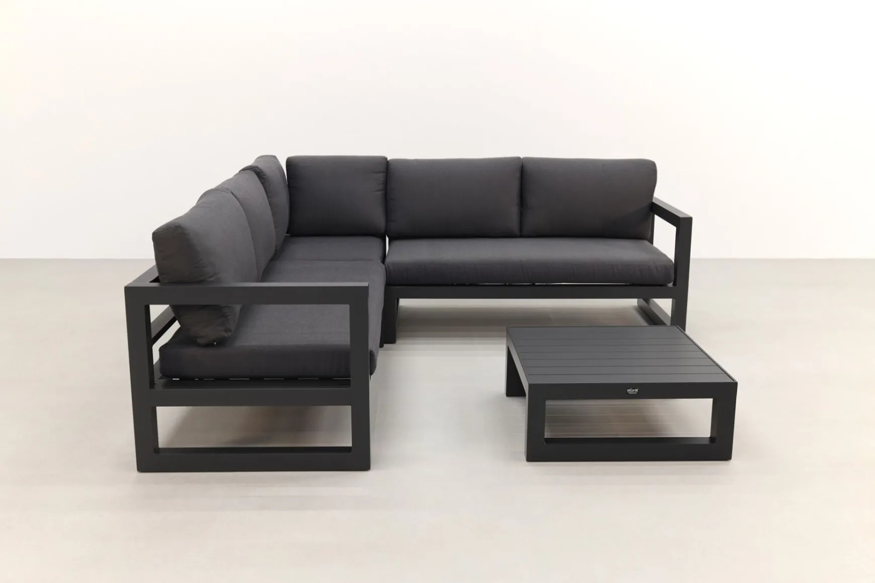 Divan aluminium loungeset - hoekbank - antraciet