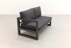 Divan aluminium loungeset - hoekbank - antraciet