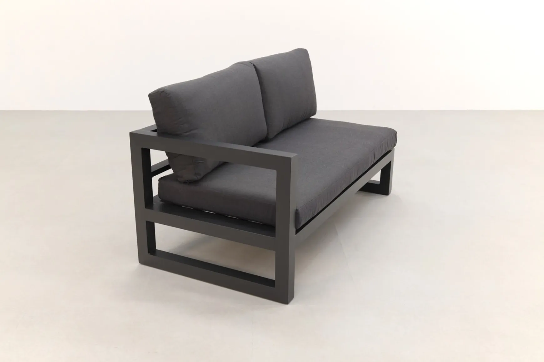 Divan aluminium loungeset - hoekbank - antraciet