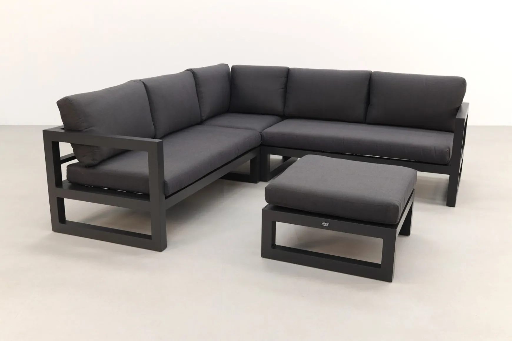 Divan aluminium loungeset - hoekbank - antraciet