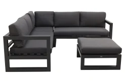 Divan aluminium loungeset - hoekbank - antraciet