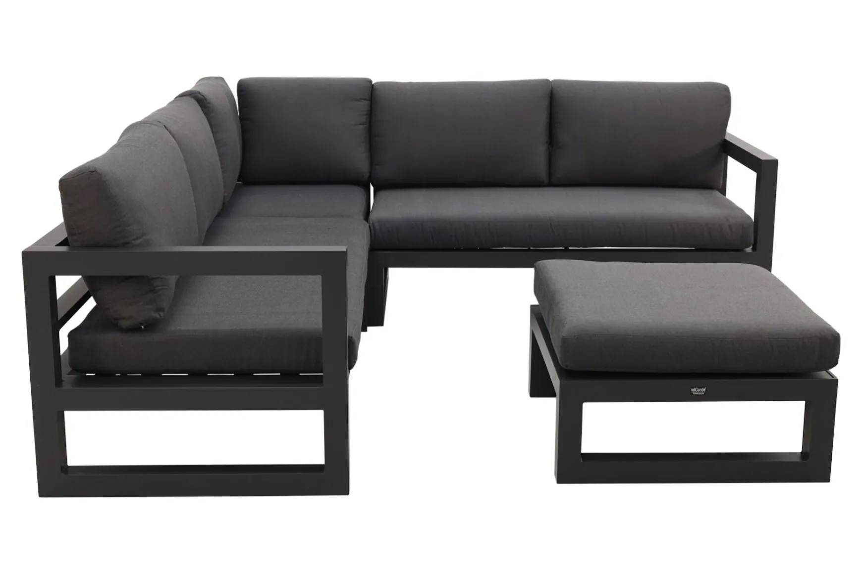 Divan aluminium loungeset - hoekbank - antraciet