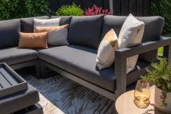 Divan aluminium loungeset - hoekbank - antraciet