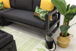 Divan aluminium loungeset - hoekbank - antraciet