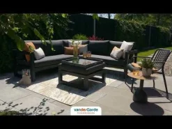 Divan aluminium loungeset - hoekbank - antraciet