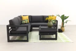 Divan aluminium loungeset - hoekbank - antraciet