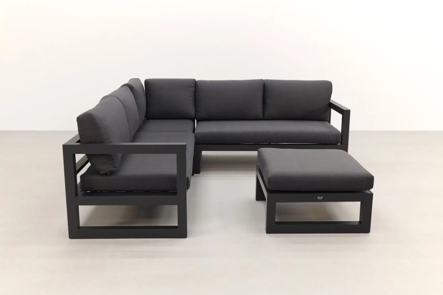Divan aluminium loungeset - hoekbank - antraciet