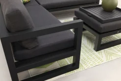 Divan aluminium loungeset - hoekbank - antraciet