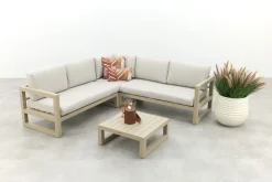 Divan aluminium loungeset - hoekbank - Latte/Beige