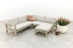 Divan aluminium loungeset - hoekbank - Latte/Beige