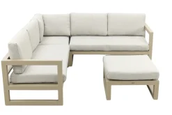 Divan aluminium loungeset - hoekbank - Latte/Beige