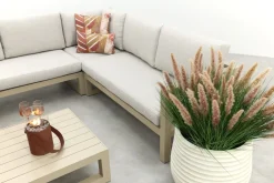 Divan aluminium loungeset - hoekbank - Latte/Beige