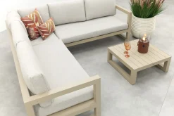 Divan aluminium loungeset - hoekbank - Latte/Beige