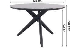 Dublin ronde tuintafel Ø120 cm. - Antraciet