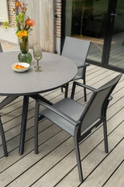 Dublin ronde tuintafel Ø120 cm. - Antraciet