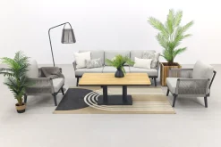Durban/Medina teak verstelbare stoel-bank loungeset - 4-delig - Op=Op