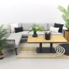 Durban/Medina teak verstelbare loungeset - hoekbank - 2-delig - Op=Op