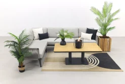 Durban/Medina teak verstelbare loungeset - hoekbank - 2-delig - Op=Op