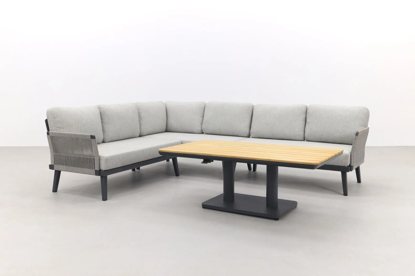 Durban/Medina teak verstelbare loungeset - hoekbank - 2-delig - Op=Op