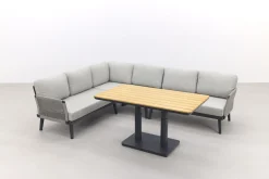 Durban/Medina teak verstelbare loungeset - hoekbank - 2-delig - Op=Op