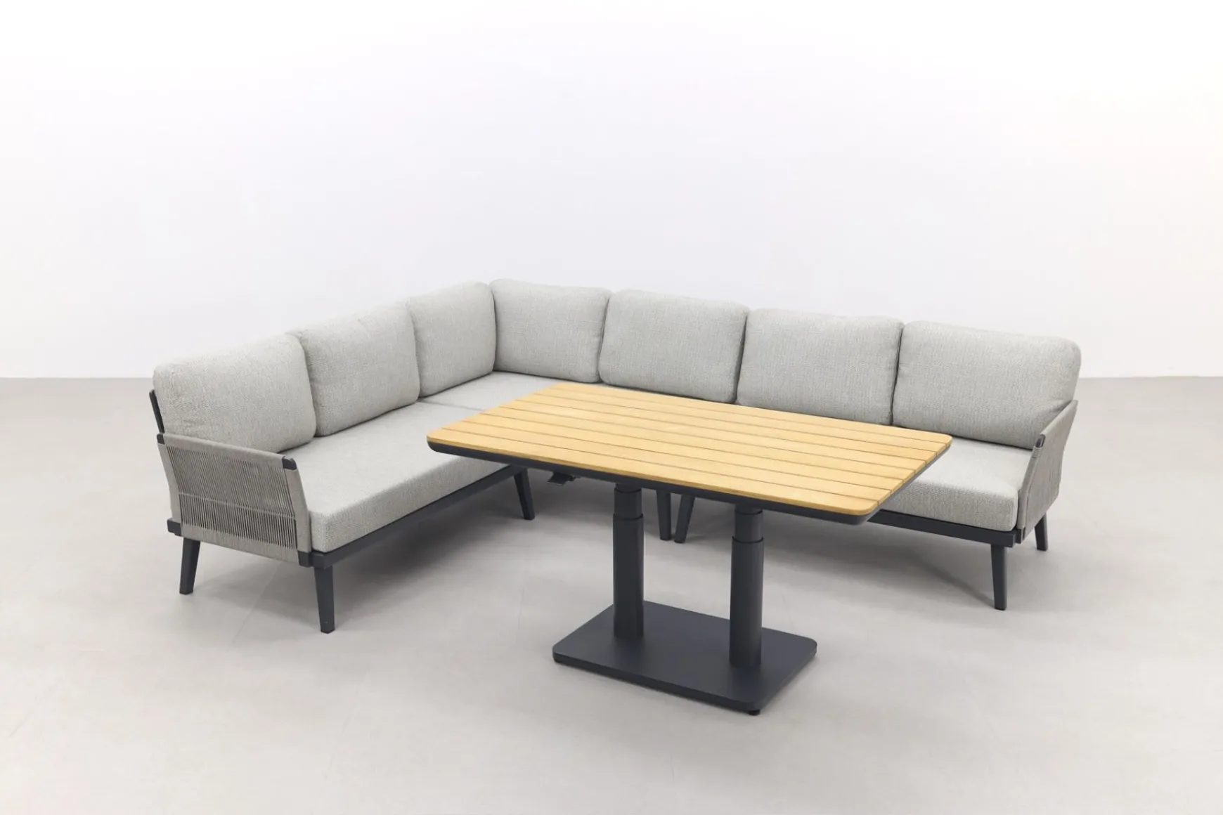 Durban/Medina teak verstelbare loungeset - hoekbank - 2-delig - Op=Op