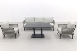 Durban/Medina verstelbare stoel-bank loungeset - 4-delig - Op=Op
