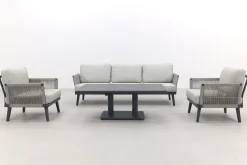 Durban/Medina verstelbare stoel-bank loungeset - 4-delig - Op=Op