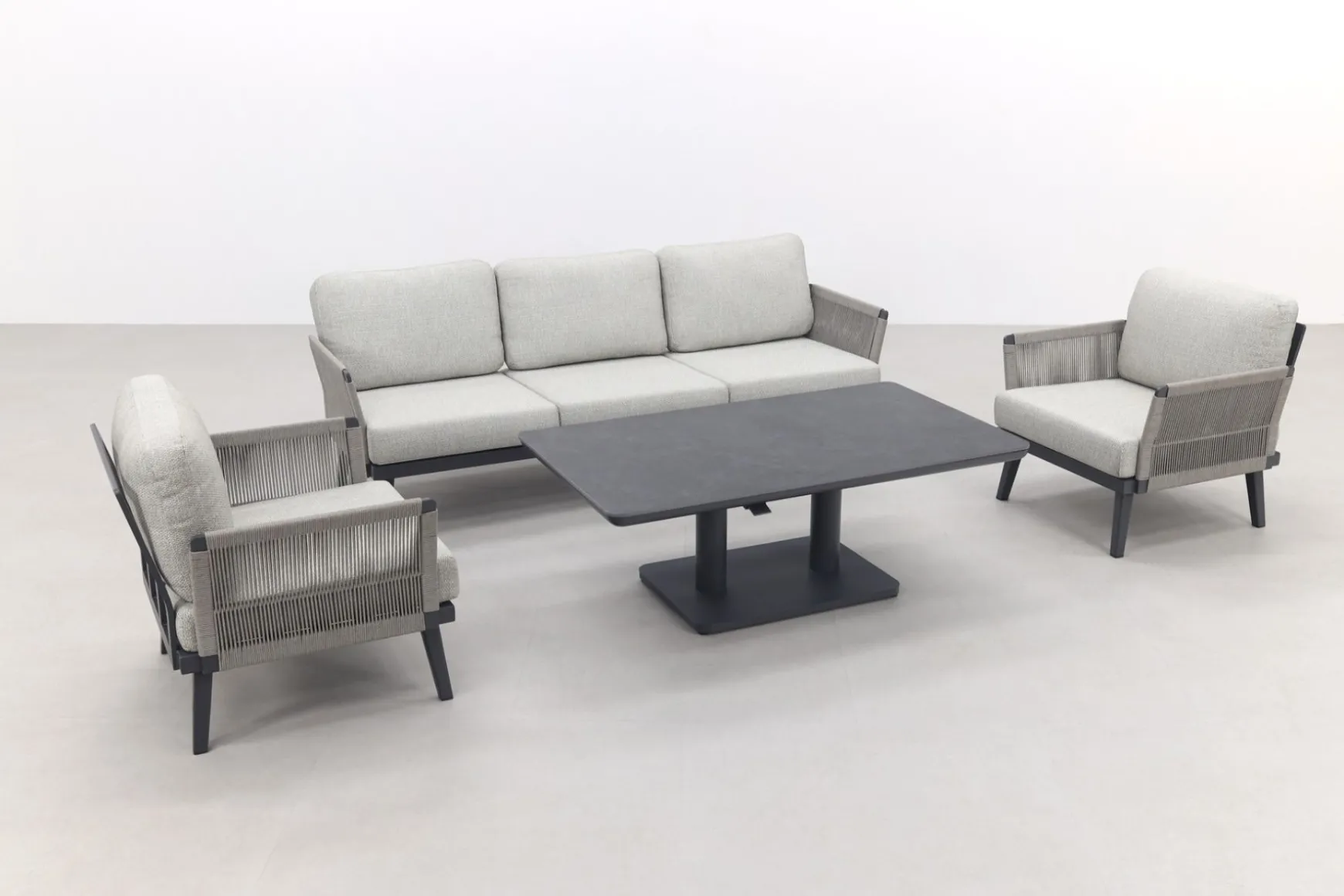 Durban/Medina verstelbare stoel-bank loungeset - 4-delig - Op=Op