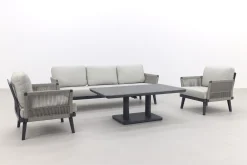Durban/Medina verstelbare stoel-bank loungeset - 4-delig - Op=Op