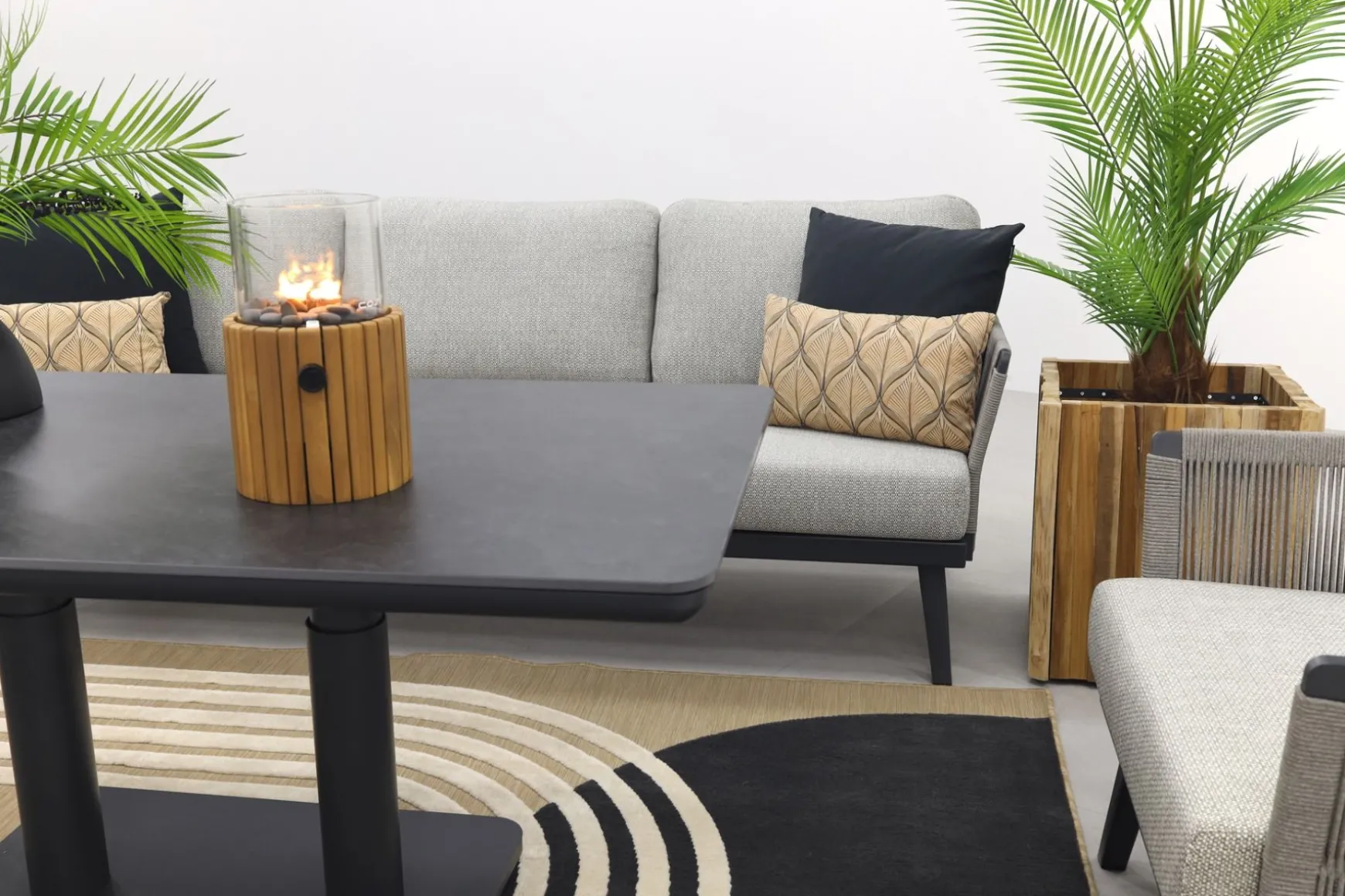 Durban/Medina verstelbare stoel-bank loungeset - 4-delig - Op=Op