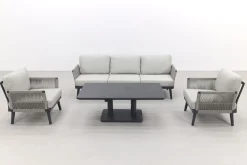Durban/Medina verstelbare stoel-bank loungeset - 4-delig - Op=Op