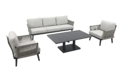 Durban/Medina verstelbare stoel-bank loungeset - 4-delig - Op=Op