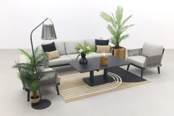 Durban/Medina verstelbare stoel-bank loungeset - 4-delig - Op=Op