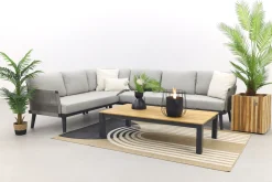 Durban/mindo loungeset - hoekbank - 2-delig - Op=Op
