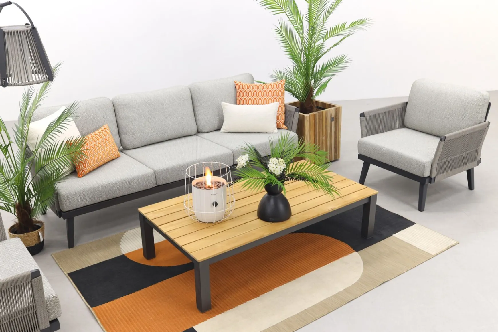 Durban/Mindo stoel-bank loungeset - 4-delig - Op=Op