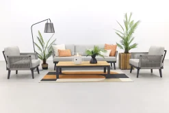 Durban/Mindo stoel-bank loungeset - 4-delig - Op=Op