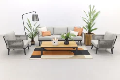 Durban/Mindo stoel-bank loungeset - 4-delig - Op=Op