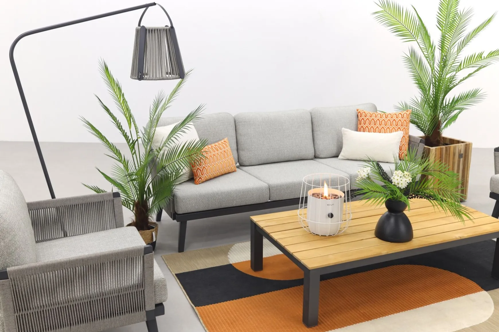 Durban/Mindo stoel-bank loungeset - 4-delig - Op=Op