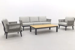Durban/Mindo stoel-bank loungeset - 4-delig - Op=Op