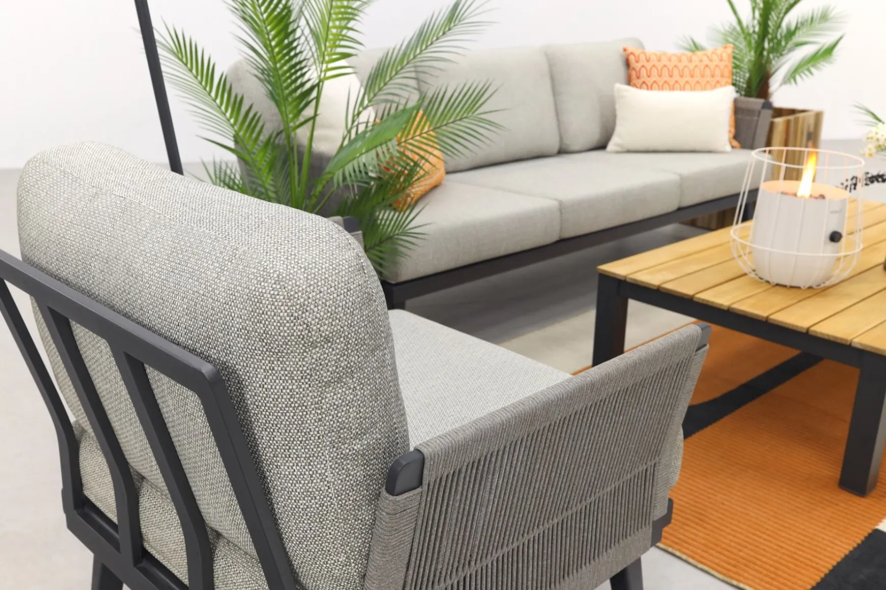 Durban/Mindo stoel-bank loungeset - 4-delig - Op=Op