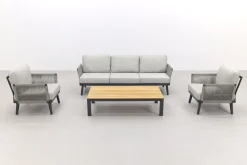 Durban/Mindo stoel-bank loungeset - 4-delig - Op=Op