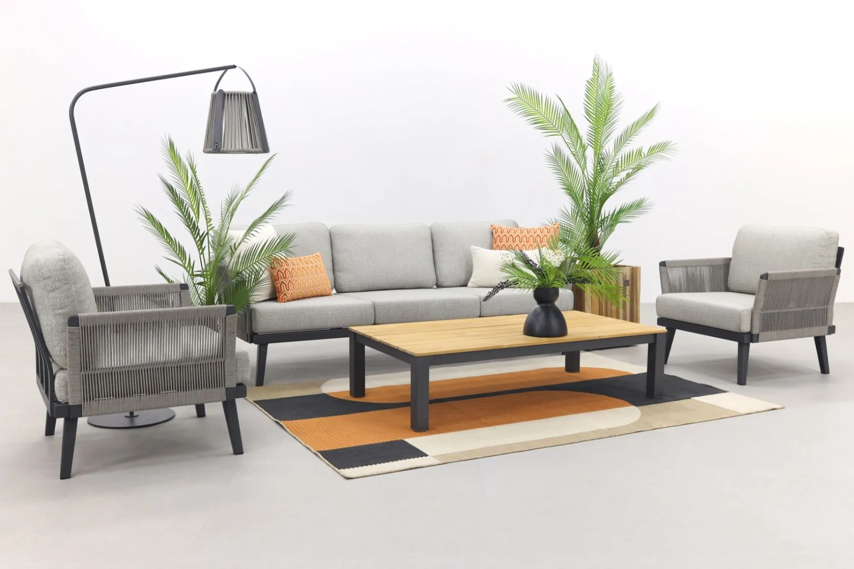 Durban/Mindo stoel-bank loungeset - 4-delig - Op=Op