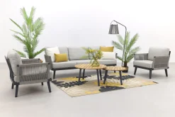 Durban/Mindo stoel-bank loungeset - 5-delig - Op=Op