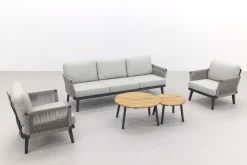 Durban/Mindo stoel-bank loungeset - 5-delig - Op=Op