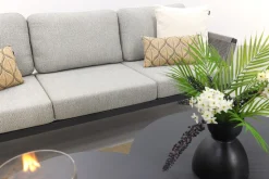 Durban/Velora royal grey stoel-bank loungeset - 6-delig