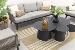 Durban/Velora royal grey stoel-bank loungeset - 6-delig