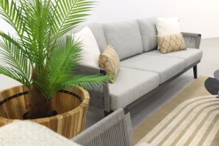 Durban/Velora royal grey stoel-bank loungeset - 6-delig