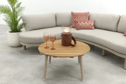 Emilia/Mindo organische rope loungeset - Latte/Beige