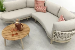 Emilia/Mindo organische rope loungeset - Latte/Beige