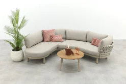 Emilia/Mindo organische rope loungeset - Latte/Beige
